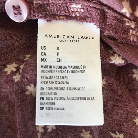 American Eagle mauve oversized layered asymmetric long sleeves top - Picture 9 of 14